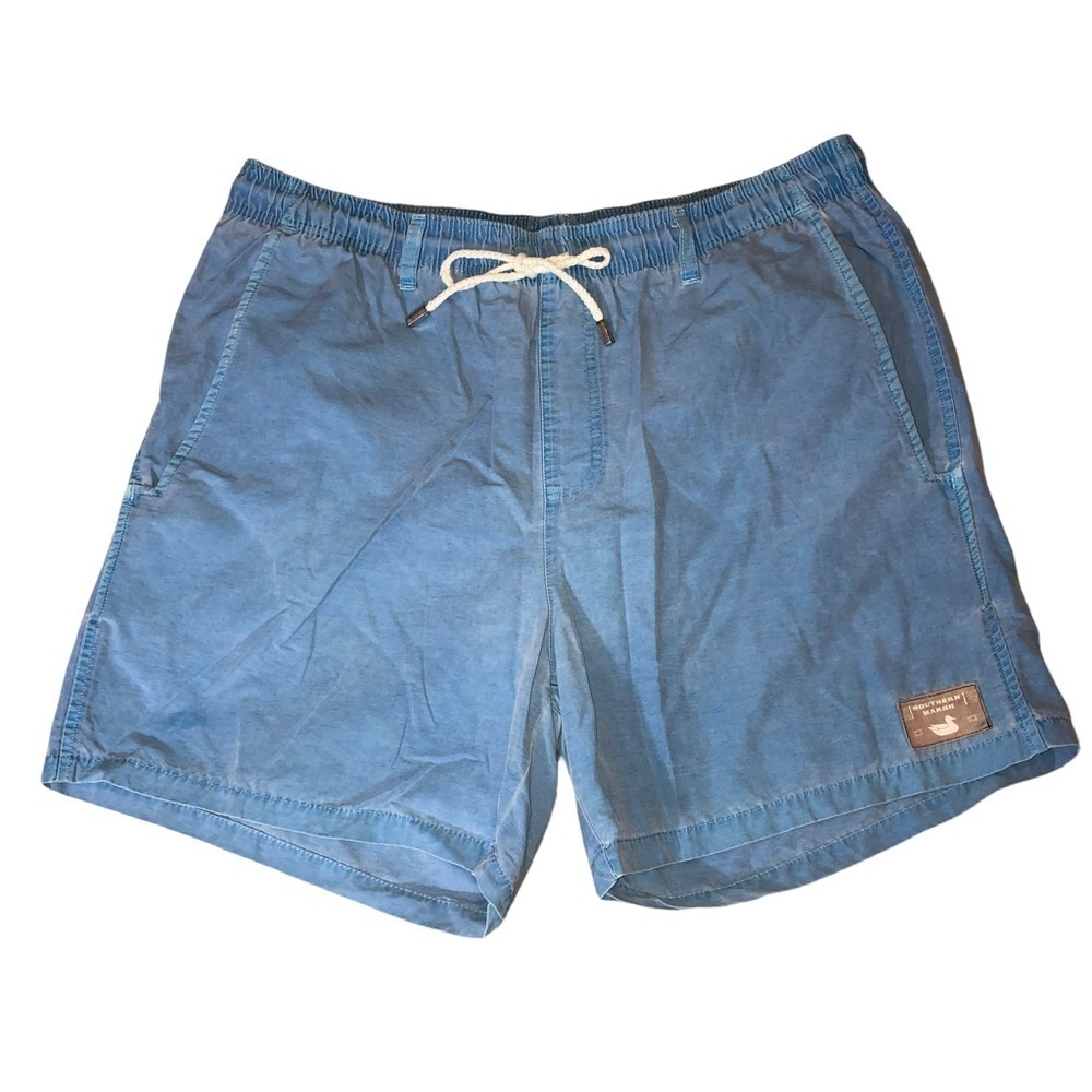 SOUTHERN MARSH Shoals Seawash Elastic Waist Swim Trunk Sz M